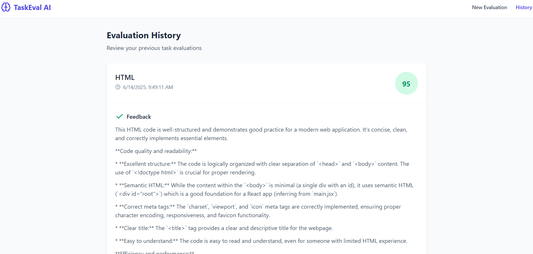 Code Eval AI screenshot 2
